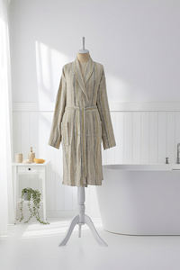 Unisex 100% Cotton Bathrobe Best Seller Quick <b>Dry</b> Summer Sleepwear Breathable Woven Fabric Light Weight All Year ODM Made Turkey - Product Image 6