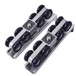 Heavy Duty 60kg Colgando Puerta de madera Doble cierre suave 8 ruedas Amortiguador Puerta corredera Armario Hardware - Product Image 5