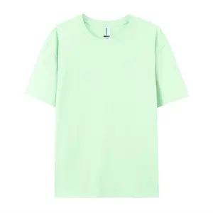 Camiseta de algodón puro pesado para hombres y mujeres, camisa personalizada en blanco, con bordado personalizado, 180GSM