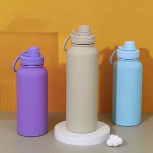 Botellas de agua aisladas personalizadas de 32oz y 1000ml para deportes, gimnasio, vaso acuático, botella de agua de acero inoxidable con tapa - Product Image 3