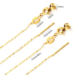 สร้อยคอชุบทอง Ason Jewelry ความยาว 45 ซม. พร้อมตัวล็อคแบบยืดหดได้ สร้อยคอเส้นเดียวทันสมัย เหมาะสำหรับเป็นของขวัญ - Product Image 4