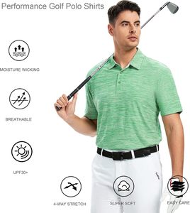 Polo de Golf para Hombre, Camisa Informal de Manga Corta, Secado Rápido, Absorbe La Humedad - Product Image 4