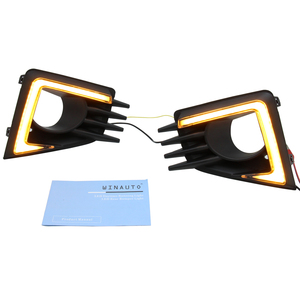 LED FoglampกรอบDRL LEDไฟวิ่งกลางวันสําหรับMitsubishi Attract 2020-2021 พร้อมไฟเคลื่อนที่สีเหลือง - Product Image 4