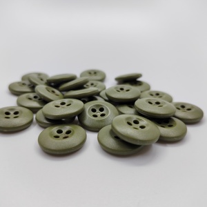 Nhà Máy Bán Buôn Chất Lượng Cao Vòng 4-Lỗ Phẳng Màu Đen Màu Xanh Lá Cây Nhựa Nút Cho Ngụy Trang Quần Áo ABS Nhựa May Nút - Product Image 2