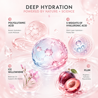 Crème hydratante visage multi-couches à l'acide hyaluronique et à l'acide polyglutamique 50 ml pour peaux sèches – Marque privée