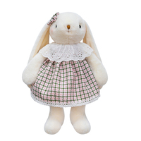 En gros, Peluche Lapin de Pâques Adorable à Longues Oreilles, Super Douce, avec Robe Florale et Jupe, pour Câliner et Dormir