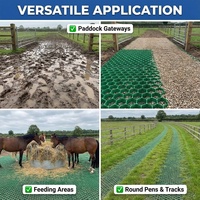 Grille pour enclos à chevaux, tapis en herbe équestre, contrôle de la boue, revêtement de sol, grilles en herbe pour enclos à chevaux, dalle de gravier, stabilisateur de sol
