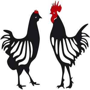 Decoración de jardín, juego de 5 piezas, pollo de Metal con estacas para gallinas, adornos de jardinería, acrílico, negro, pollo negro, arte, regalo de jardinería - Product Image 2