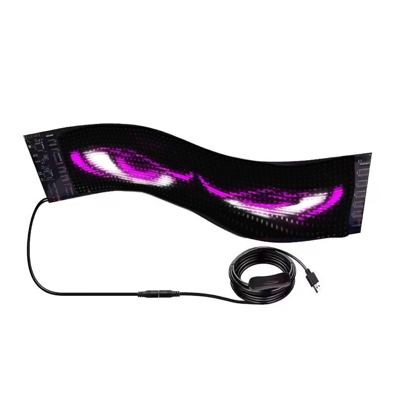 Car <strong>Accessories</strong> Led Matrix Pixel Panel Diy RGB Remote Control Programmable Devil Eyes Indicator Light Truck Led Lights