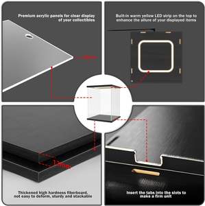 กล่องอะคริลิค OEM สำหรับโชว์เสื้อผ้า รุ่น YGL-PF ใส กันฝุ่น น้ำหนัก 1.55 กก. ขนาด 9.8x7.9x9.8 นิ้ว - Product Image 3