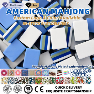 Ocean Color Scheme en Stock American Mahjong Set 160 Azulejos Acrílico Grabado Azulejos Deluxe Estuche de transporte Bastidores Estándar de EE. UU. - Product Image 1