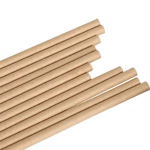 Independent Packaging Straw Disposable Long Degradable Environmentally Friendly Paper Straw Logo