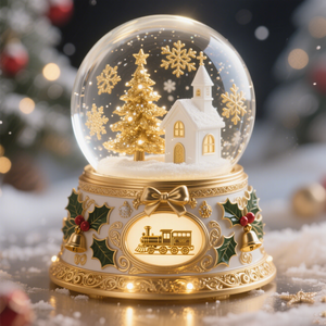 Tùy Chỉnh Giáng Sinh Tuyết <span class=keywords><strong>Globe</strong></span>-Cao Cấp Handmade Nhựa Trang Trí Nội Thất Với Hộp Âm Nhạc, Quà Tặng Kỳ Nghỉ 2025 - Product Image 3