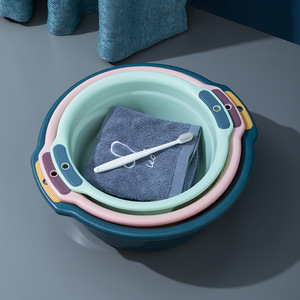 Thickened Plastic <b>Basin</b> Round Large Medium Small Capacity Durable Household Washbasin For Laundry And Daily Use - Product Image 3