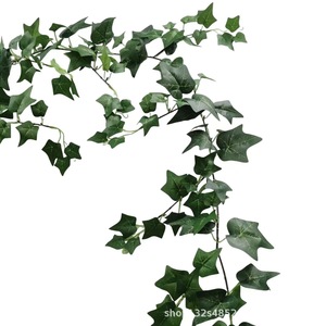 Centaines de lianes artificielles en lierre de 200 cm, vertes avec des bords blancs, décorations de mariage, feuilles en plastique pour la décoration de la maison et des événements - Product Image 4