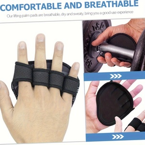 Fitness levantamiento de pesas prevenir deslizamiento de mano deportes equipo de protección gimnasio 4 medio dedo <span class=keywords><strong>guantes</strong></span> de entrenamiento de Palma ejercicio mancuerna almohadilla de agarre - Product Image 5