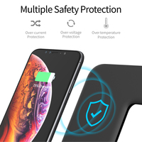 Chargeur sans fil 3 en 1 15W pour iPhone 11 12 Pro Max Chargeurs à induction à charge rapide 15W pour IWatch 6 5 4 pour Samsung
