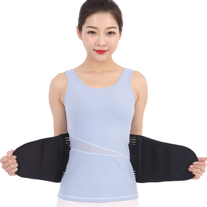 Leyubang Waist Support Belt <b>Black</b> Breathable Nylon <b>Wrap</b> Around Adult Lumbar Support For Waist Protection - Product Image 5