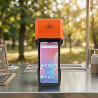 Terminal POS Portátil Android 14 con Impresora Bluetooth de 80 mm para Servicio de Alimentos, Estacionamiento y Venta de Boletos, Precio de Fábrica