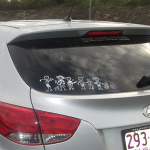 Personalisasi stiker decal mobil keluarga vinil kami lucu di belakang mobil - Product Image 3