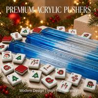 Ensemble de Mahjong Américain de Noël Compatible avec les Pions en Acrylique de Luxe Standard NMJL – Cadeau de Fêtes
