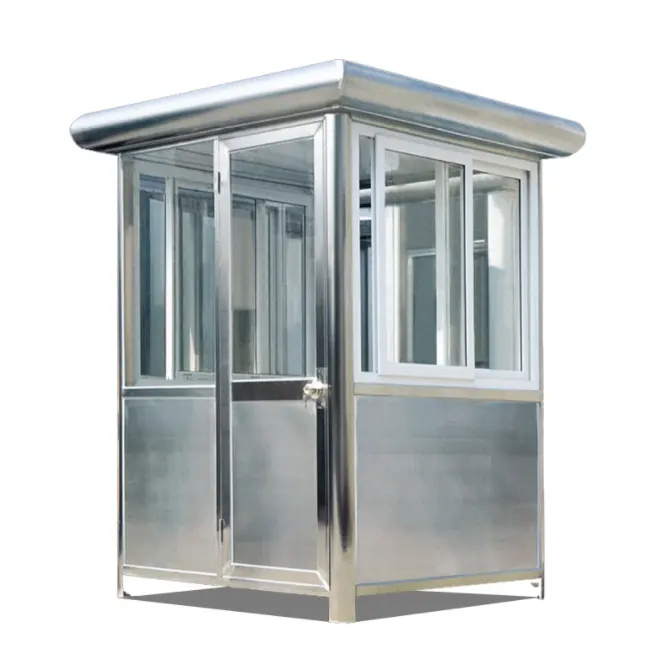 Wholesale price mobile outdoor kiosk ticket booth guard house cabin long life small prefab house for security guard room