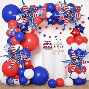 Globo Metálico con Diseño de Estrella de la Bandera Americana, para el 4 de Julio y Fiestas Patrióticas - Product Image 3