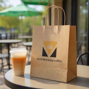 Bolsas de Papel Kraft para Alimentos Personalizadas al por Mayor, Bolsas de Embalaje de Papel Kraft Económicas y Duraderas para Restaurantes y Cafeterías - Product Image 2