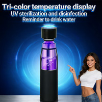 Top vendeur Smart Thermos bouteille d'eau autonettoyant LED UV 304 acier inoxydable isolé sous vide 12-24 heures Performance thermique