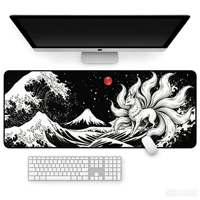 Tapis de souris de jeu et de bureau haut de gamme, grand format, écologique, imperméable, en caoutchouc naturel, carré, pour bureau