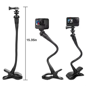 Logotipo/Empaque Personalizado Disponible: Soporte Flexible con Abrazadera Super Clamp y Tornillo de 1/4 para Cámaras <span class=keywords><strong>GoPro</strong></span> Hero 14 13 Insta360 DJI Action - Product Image 4