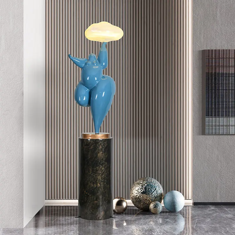 Arte astratta figura scultura soggiorno lampada da terra luce lusso creativo casa portico hotel vendite reparto decorazione luce