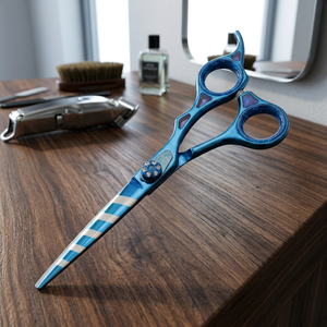 Ciseaux de salon à rayures en maille - Product Image 2