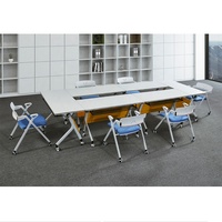 Table de formation scolaire pliante en métal de haute qualité bureau Double places moderne pour meubles de bureau à domicile
