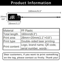 Sceaux de vêtements autobloquants, attaches de sécurité, vente en gros, logo personnalisé, étiquettes en plastique pour chemises, chaussures, étiquettes suspendues pour vêtements