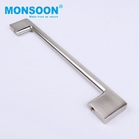 Poignée de porte intérieure, poignées de meuble de cuisine en nickel brossé, poignées de meuble en alliage de zinc, poignée de meuble en acier massif