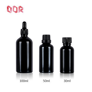 Flacon de parfum d'huile de luxe personnalisé noir de 5 ml, 10 ml, 15 ml, 20 ml, 30 ml, 50 ml, 100 ml, flacon de fond de teint de maquillage, flacon de lait cosmétique en verre - Product Image 2