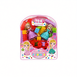 Princess Construction <b>Backpack</b> 108 Pcs Building Blocks Set For <b>Kids</b> 3+ Years - Product Image 2