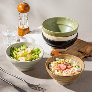 Bol en céramique pour la maison - Bol à soupe de style japonais - Vaisselle - Bol à riz - Nouveau modèle rétro 2026 - Saladier en argile épaisse - Product Image 4