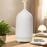 Diffuseur d'arômes créatif à rayures, vente en gros d'usine, humidificateur portable USB en forme de lanterne/vase, machine à huiles essentielles silencieuse à brume fine