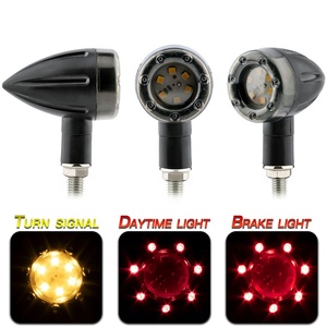 Xe máy xe đạp LED hổ phách + đỏ lần lượt tín hiệu blinker chỉ số ánh sáng bóng đèn xe máy lần lượt tín hiệu - Product Image 6