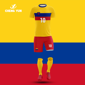 Maglia <span class=keywords><strong>calcio</strong></span> Colombia personalizzabile logo numero maglia squadra completa 2025 maglia <span class=keywords><strong>da</strong></span> <span class=keywords><strong>calcio</strong></span> rapida e traspirante - Product Image 1