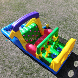 Structure gonflable commerciale en PVC pour adultes et enfants, jeu de fête, parcours d'obstacles humide/sec avec toboggan/<span class=keywords><strong>piscine</strong></span> à balles/escalade - Product Image 3
