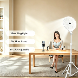 Lampe annulaire LED souple grand écran 36 cm avec support réglable pour la photographie et la vidéo (TikTok, YouTube) - Product Image 2