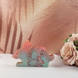 Handmade <b>Resin</b> Casting <b>Molds</b> for DIY Decorative Ornaments Ins Style <b>Silicone</b> Rabbit puzzle ornaments <b>Mold</b> X0436 - Product Image 3