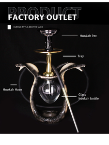 Sang trọng Shisha đồ trang trí Rắn hookah độc đáo Shisha lớn chicha rắn hình dạng thủy tinh hookah nhựa động vật shesha với rắn Hose - Product Image 4
