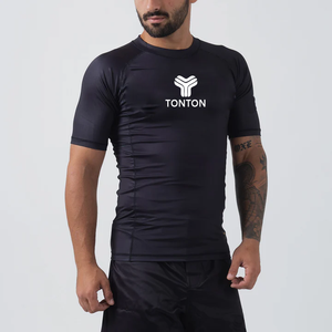 Tonton Fight No Gi Mma Perform Compress T-Shirt Homme Bjj Gi Jiu Jitsu Personnalisé À Manches Courtes Rashguard En Gros Hommes Rash Guard - Product Image 4