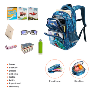 <span class=keywords><strong>Sac</strong></span> <span class=keywords><strong>à</strong></span> <span class=keywords><strong>dos</strong></span> scolaire pour enfants Cusangel 16 pouces imperméable, ensemble de <span class=keywords><strong>sac</strong></span> <span class=keywords><strong>à</strong></span> <span class=keywords><strong>dos</strong></span> scolaire 3 en 1 <span class=keywords><strong>à</strong></span> motifs de dinosaures, multi-poches, pour garçon - Product Image 3