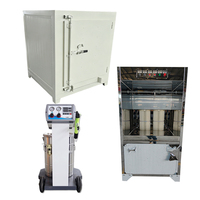 Système de revêtement électrostatique en poudre industriel à substrat acier, contrôlé par PLC, certifié CE, avec cabine de pulvérisation et four de cuisson