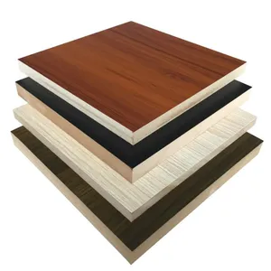 Chinese suppliers provide high quality decorative wood panels, solid color wood grain 18mm melamine MDF